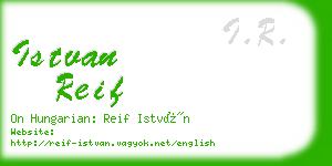 istvan reif business card